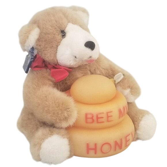 Vintage Applause Teddy Bear Plush Bee My Honey Behive 1986 Stuffed Animal Toy - Picture 2 of 8